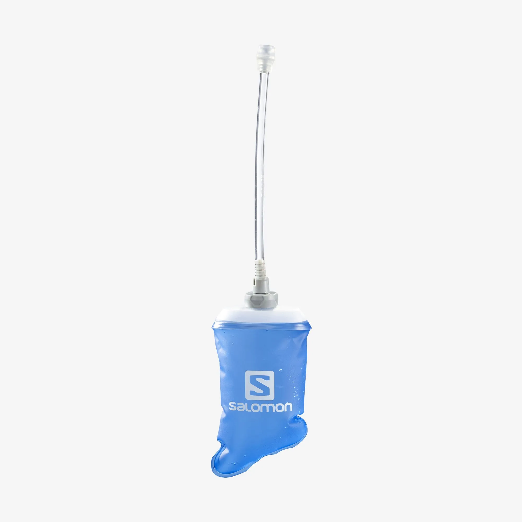Salomon Soft Flask with Straw 17oz in Clear Blue